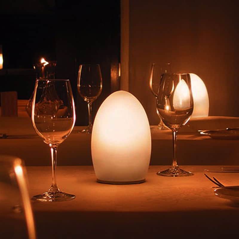Egg Cordless Table Lamp Restaurant Bar, Battery Operated Table Lamps For Restaurants