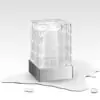 battery operated cube glass lamp