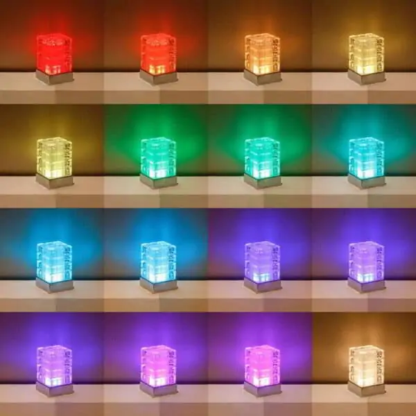 colored glass table lamp