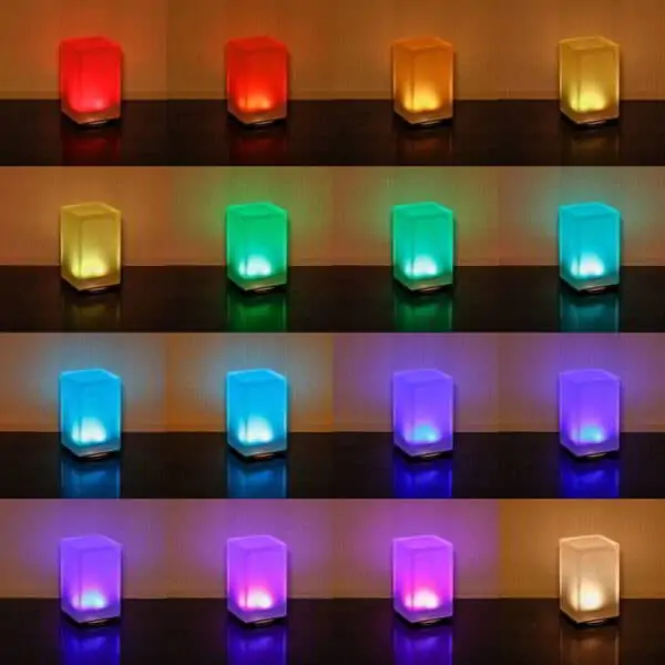 illuminated glass cube light