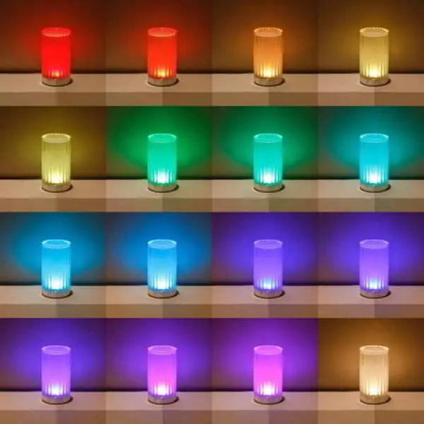 multicolored wireless table lamps