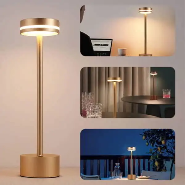 High end table lamp battery