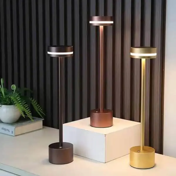 High end table lamp rechargeable