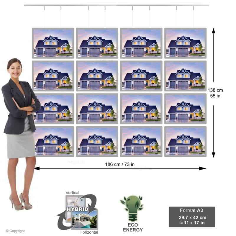 Backlit Light Box Sign - NegoLuz USA Porte Affiche Suspendu Vitrine Led A3h 4r4c