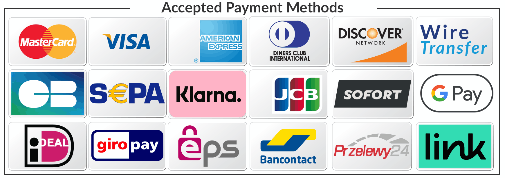 Fr Visa Mastercard Amex Paypal Jcb Discover Maestro Diners Card 2